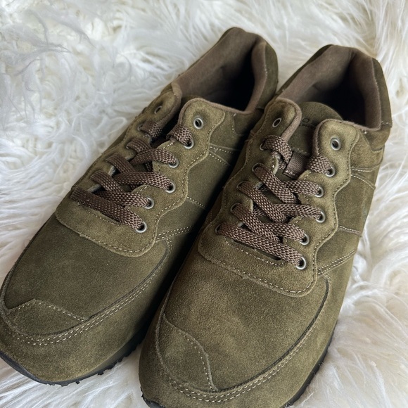 Polo by Ralph Lauren Green Sneakers Suede Low-Top Deep Olive - Picture 2 of 9